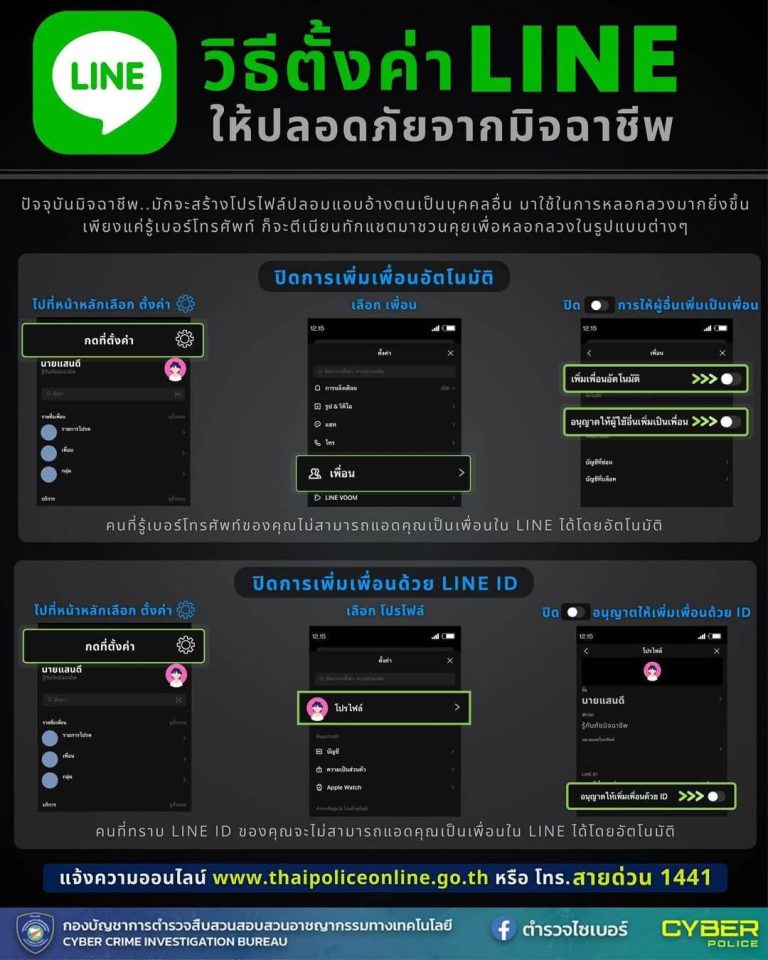 วิธีตั้งค่า LINE ให้ปลอดภัยจากมิจฉาชีพ